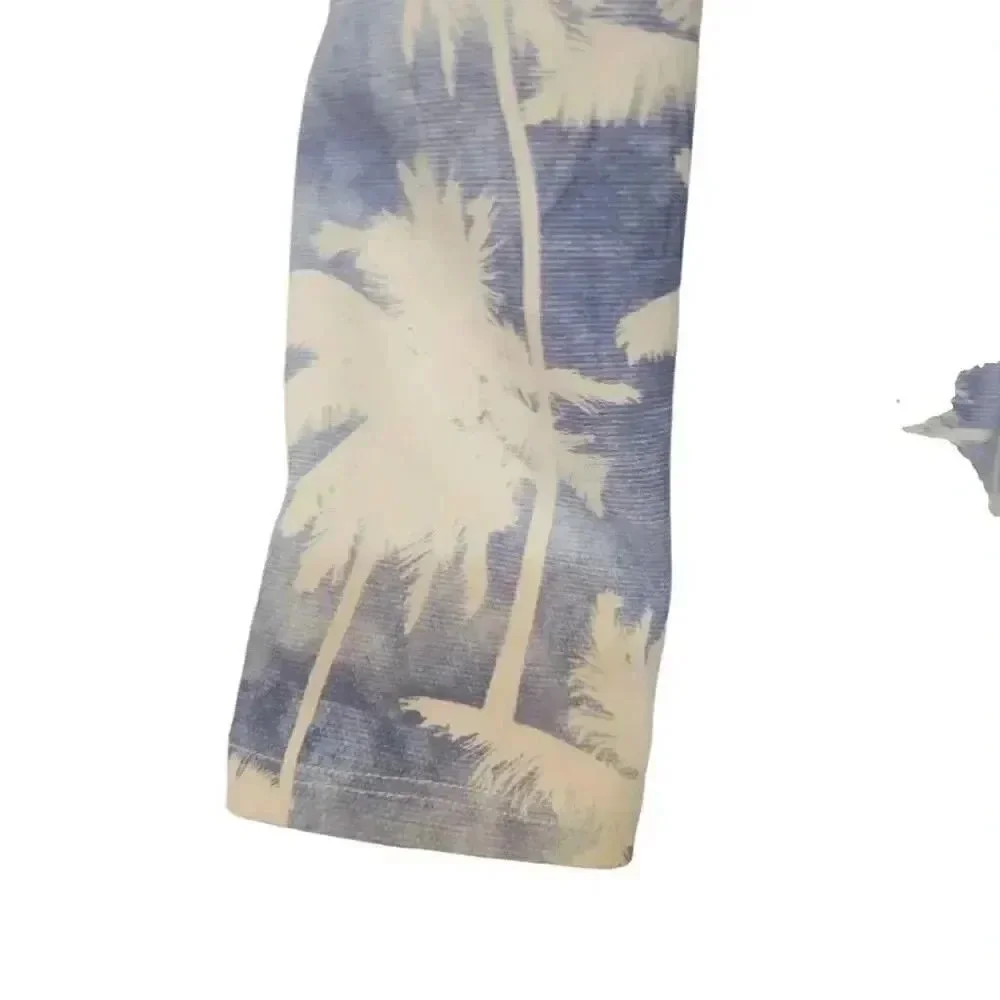 Body Glove Women's White & Blue Nylon/Spandex Denim City Palm Print Standard Lon